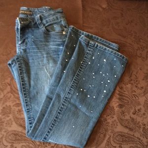 Juniors size 5 decorative blue jeans